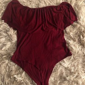 Off the shoulder body suit